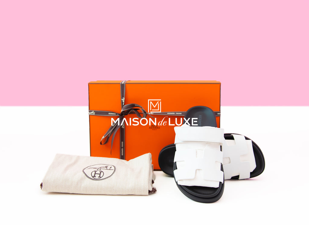 Hermes Women's White Chypre Sandal 35