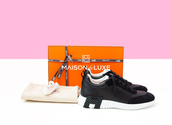 Hermes Men's Black Bouncing 43 Sneaker Shoes – MAISON de LUXE