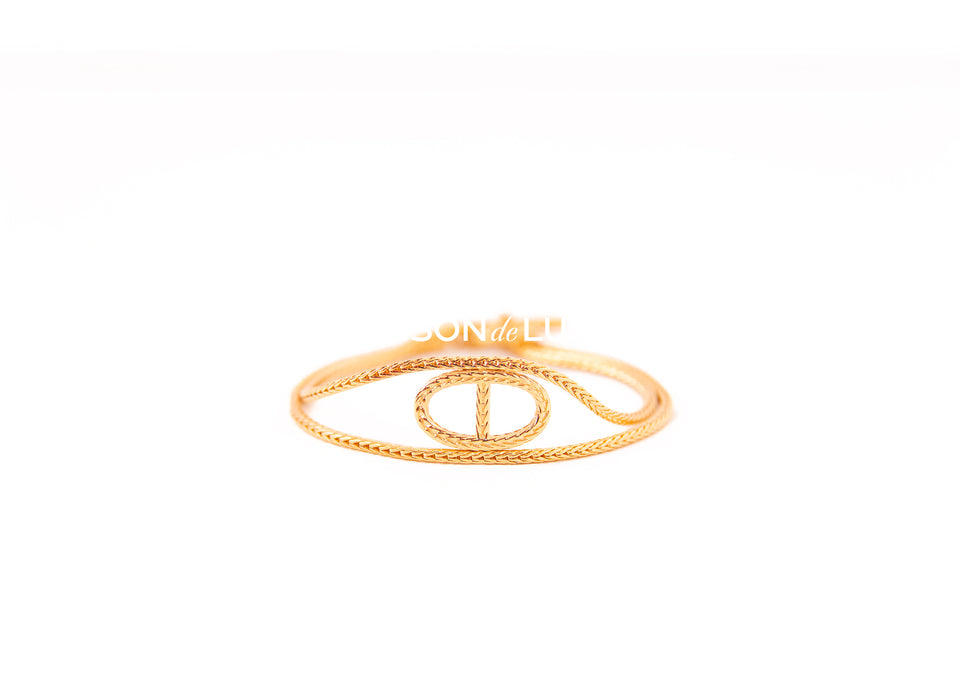 Hermes Yellow Gold Chaine d'ancre Danae Bracelet 17