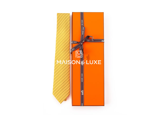 Hermes Tie 7 Levez l'Ancre Tie Yellow – MAISON de LUXE