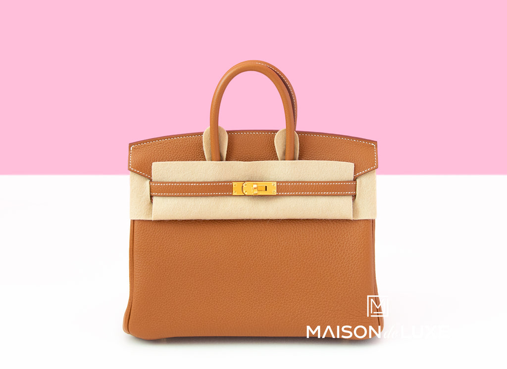 Hermes Birkin 25 Gold Togo Gold Hardware