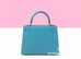 Hermes Kelly Sellier 25 Blue Jean Gold Hardware