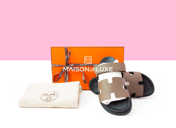 Hermes Men's Etoupe Chypre Sandal 43 Shoes – MAISON de LUXE