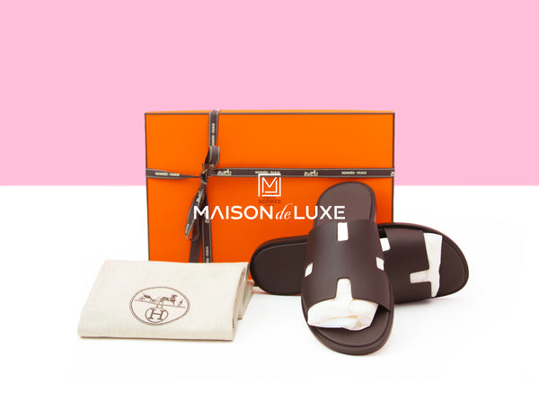 Hermes Mens Moka Brown Izmir Sandal 43 Shoes Sandals Slippers