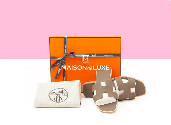エルメス Oran sandal / Etoupe Hermes Women's Etoupe Oran Sandal 37.5 Shoes – MAISON de LUXE