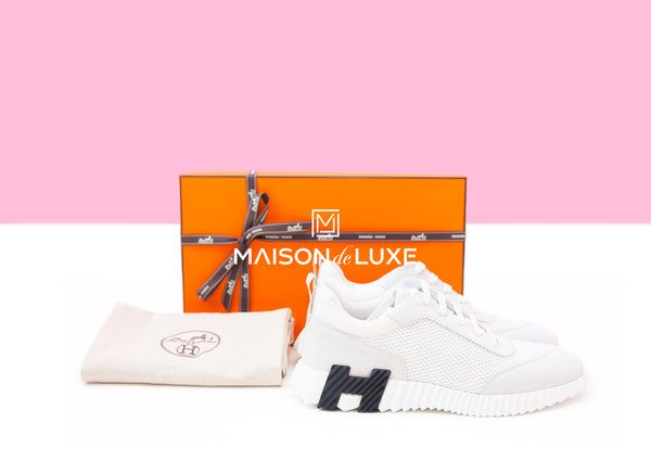 Soloist 　HERMES スニーカー ホワイト 43 Hermes Men's White Bouncing 43 Sneaker Shoes – MAISON de LUXE