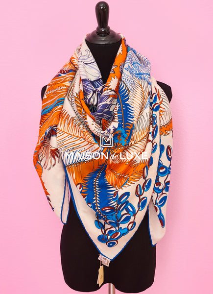 Hermes Mythiques Phoenix Coloriage Cashmere 140 GM Shawl Scarf