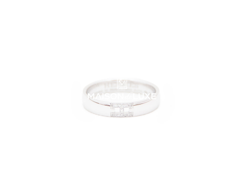 Hermes White Gold Diamond Ever Herakles Ring 52