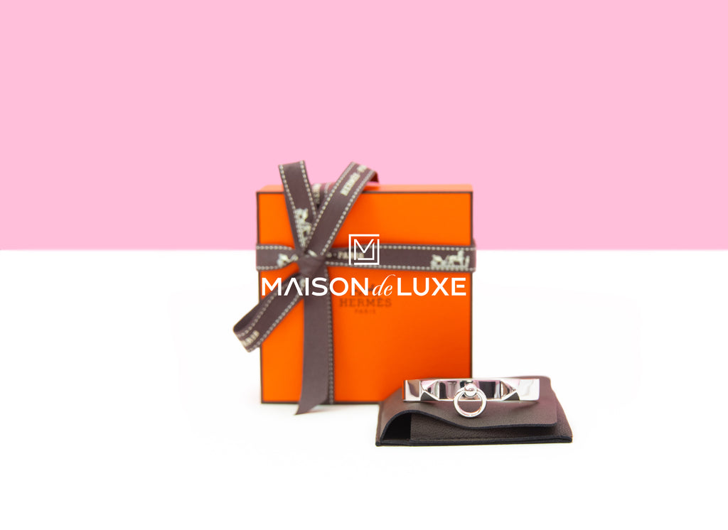 Hermes Silver Collier de Chien CDC PM Bracelet ST