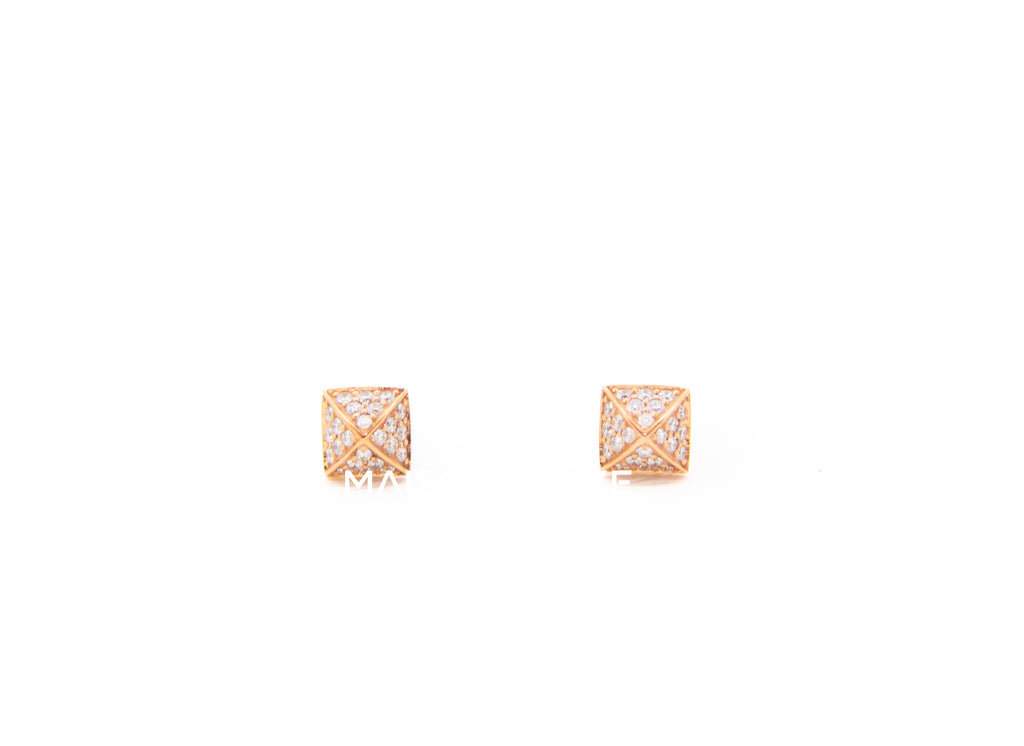Hermes Rose Gold Hermès Clou d'H PM Earrings