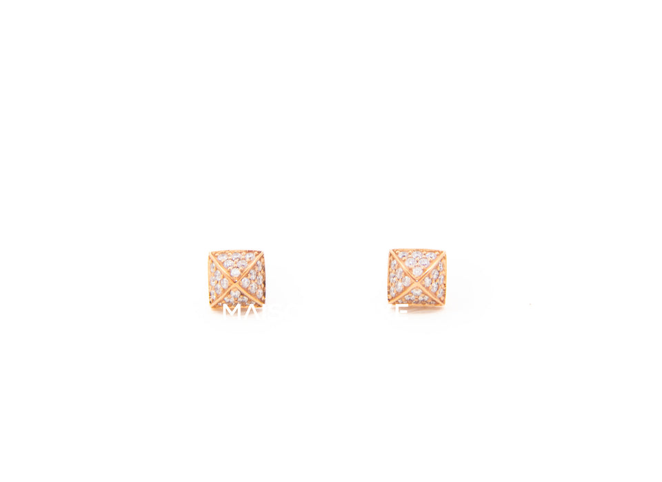 Hermes Rose Gold Hermès Clou d'H PM Earrings