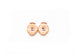Hermes Rose Gold Diamond Kelly Gavroche Earrings
