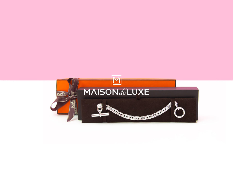 Hermes Silver Chaine d'Ancre MM Bracelet 16