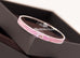 Hermes White Gold Pave Pink Rhodolite Kelly Bracelet SH