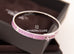 Hermes White Gold Pave Pink Rhodolite Kelly Bracelet SH