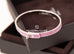 Hermes White Gold Pave Pink Rhodolite Kelly Bracelet SH