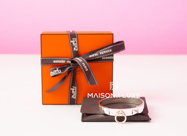 Hermes 925 Silver Collier de Chien CDC Small SH Bracelet
