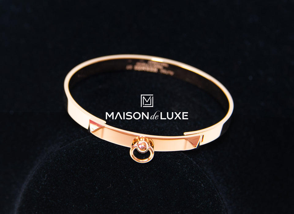 Hermes Rose Gold Collier de Chien CDC Bracelet ST