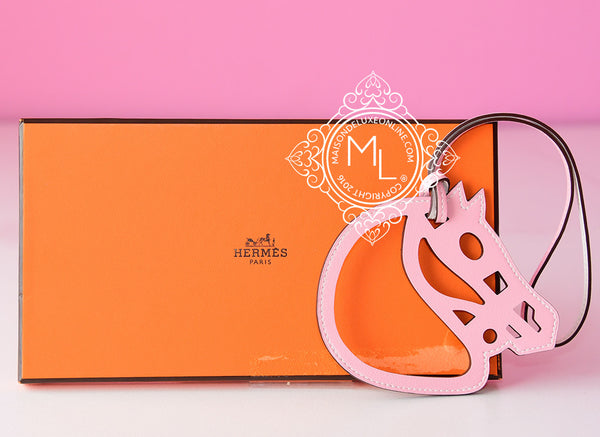 Hermes Rose Sakura Pink Paddock Cheval Horse Bag Charm – MAISON de