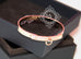 Hermes Rose Gold Diamond Collier de Chien CDC Bracelet SH