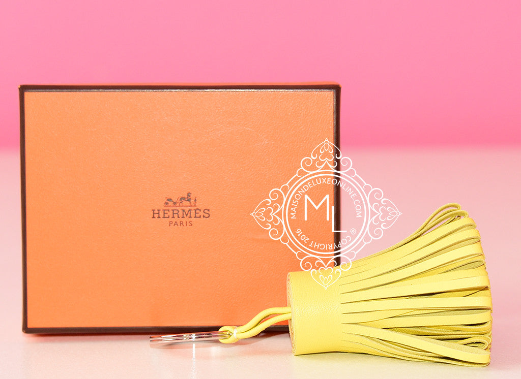 Hermes Soufre Yellow Carmen Keychain Bag Charm