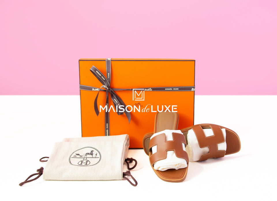 Hermes Women's Gold Oran Sandal 36