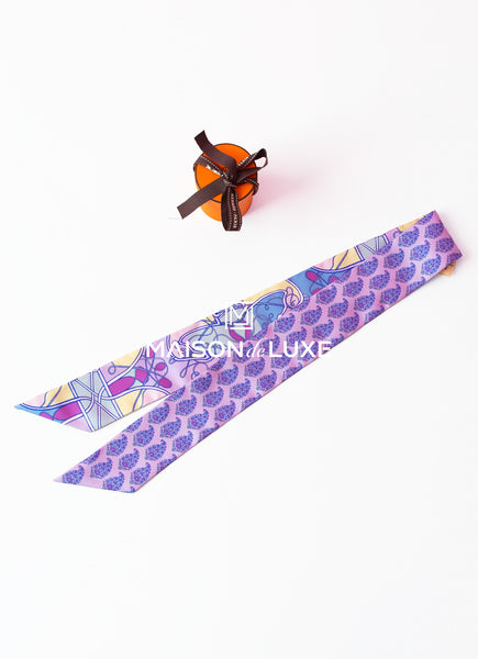 HERMES ツイリー COUP DE FOUET AU BLOC イエロー系 エルメス ツイリー Coup de Fouet au Bloc スカーフ シルク