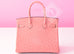 Hermes Pink Terre Cuite + Cobalt Blue Special Order Ostrich Birkin 30 Handbag