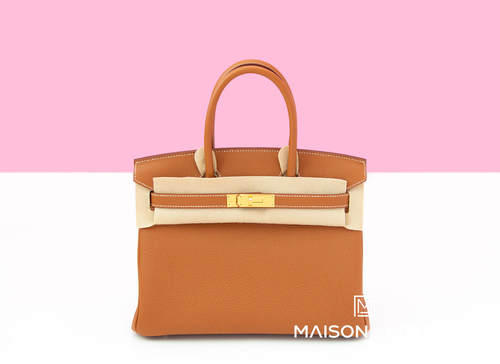 Hermes Birkin 30 Gold Togo - front