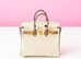 Hermes Craie + Etoupe HSS Epsom Birkin 25 Handbag