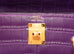 Hermes Kelly Retourne 28 Amethyst Matte Crocodile Alligator Handbag