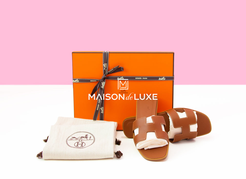 Hermes Women's Gold Oran Shoes 1