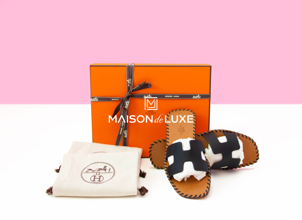 Hermes Women's Braided Black Oran -1