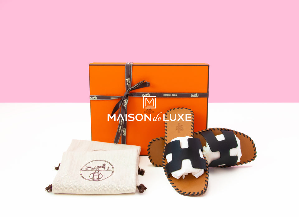 Hermes Women's Braided Black Oran -1