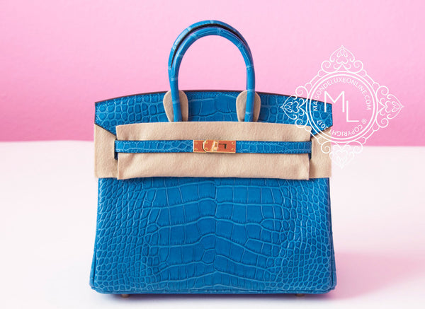 navy blue crocodile birkin