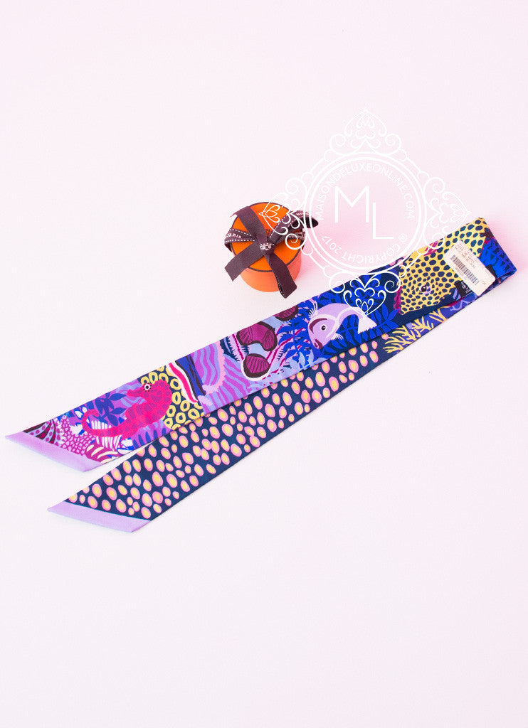 Hermes Violet Pink Under the Waves Twilly