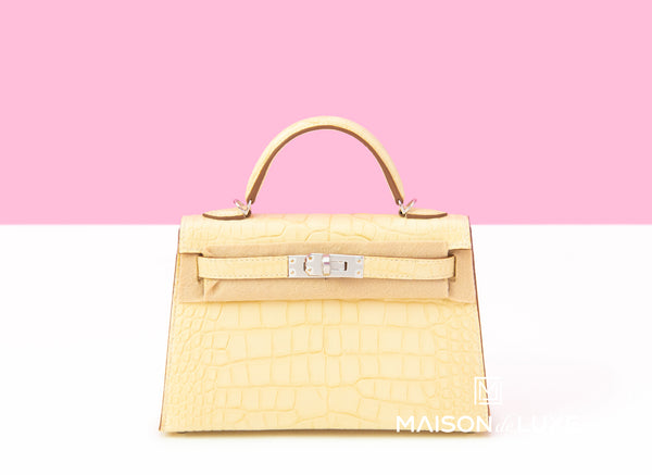 Hermes Mini Kelly II 20 Y1 Vanille Matte Crocodile Alligator Gold Hardware  – MAISON de LUXE