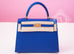 Hermes Bleu Electrique GHW Epsom Sellier Kelly 25 Handbag