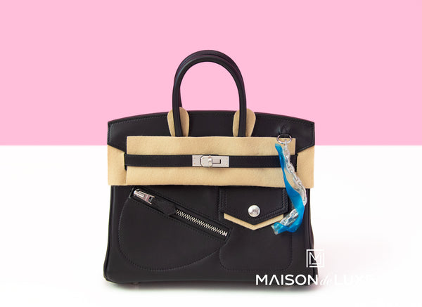 Hermes Limited Edition Birkin 25 Black Rock Volupto Handbag Bag – MAISON de  LUXE