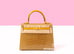 Hermes Kelly Sellier 25 Beige Sable & Jaune Ambre HSS Shiny Alligator