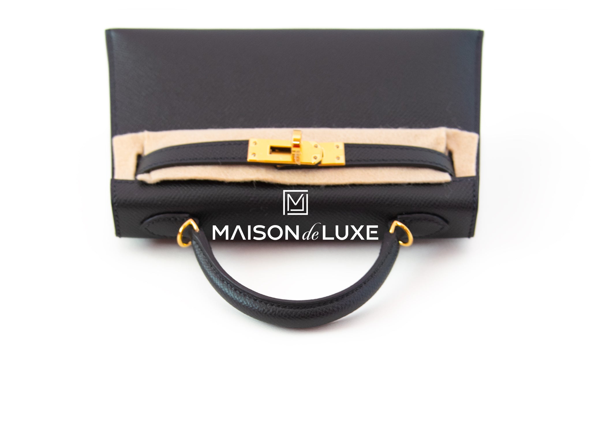 HERMES Mini Kelly II Epsom Noir GHW - Timeless Luxuries