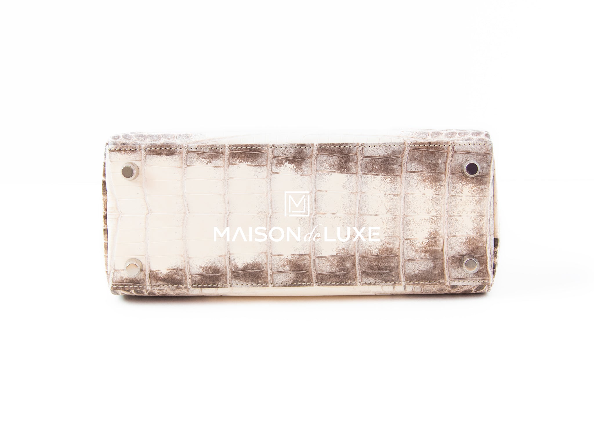 New Hermes Blanc Himalayan Himalaya Birkin 25 White Crocodile Handbag –  MAISON de LUXE
