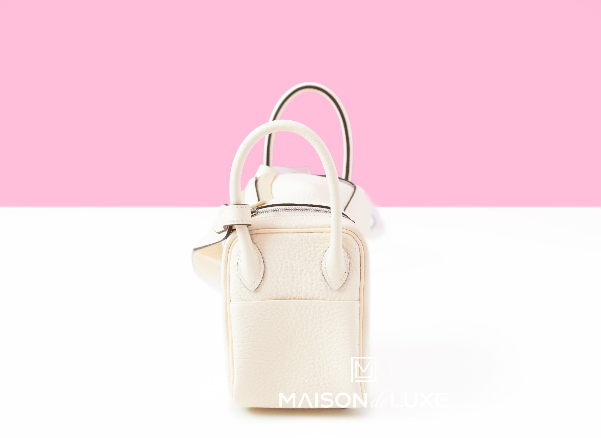 Hermes Mini Lindy Nata Verso Swift Palladium Hardware – Madison Avenue  Couture