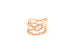 Hermes Rose Gold Chaine d'ancre Chaos Ring 53