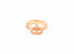 Hermes Rose Gold Link d'Hermes Ring 2 Band 53