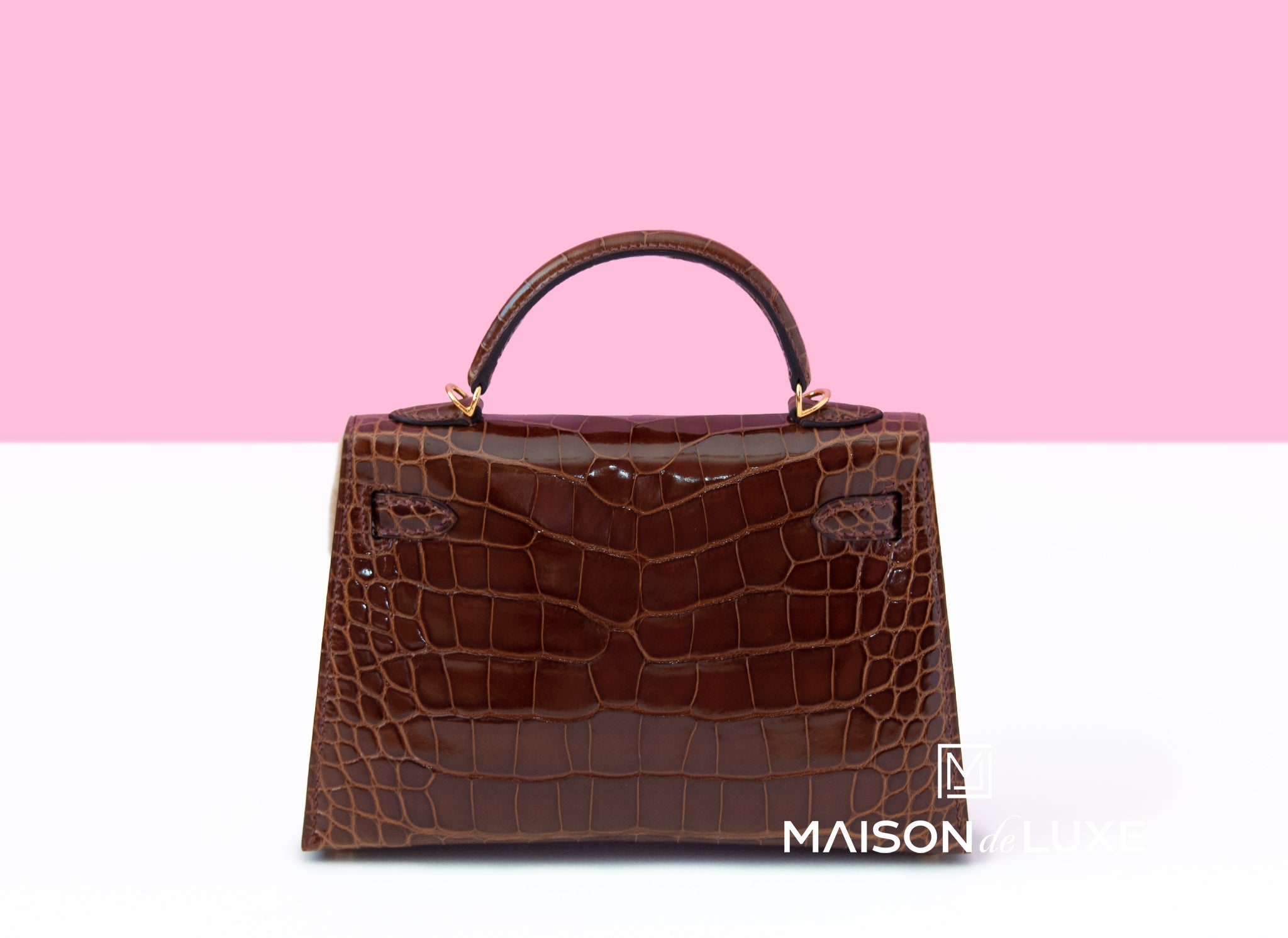 Hermes Mini Kelly II 20 Vanille Matte Crocodile Alligator - MAISON de LUXE