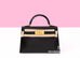 Hermes Mini Kelly II 20 Black Box Gold Hardware