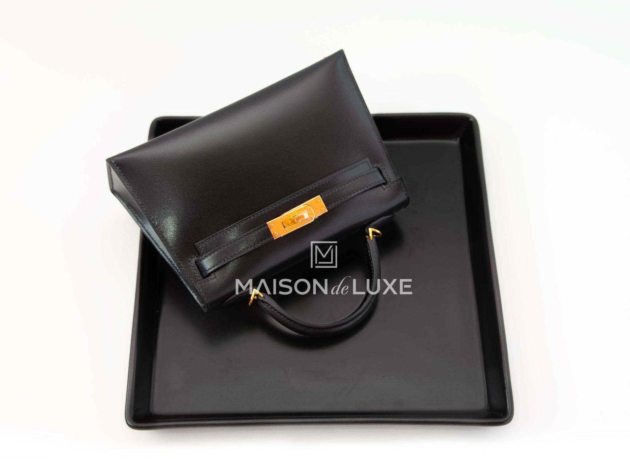 MIGHTYCHIC • Hermes Vintage Kelly 20 Black Box GHW Hermes Kelly 25