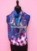 Hermes "L'Art du Sarasa" Blue Twill Silk 90 cm Scarf