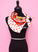 Hermes "Brides De Gala Love" Red Twill Silk 90 cm Scarf